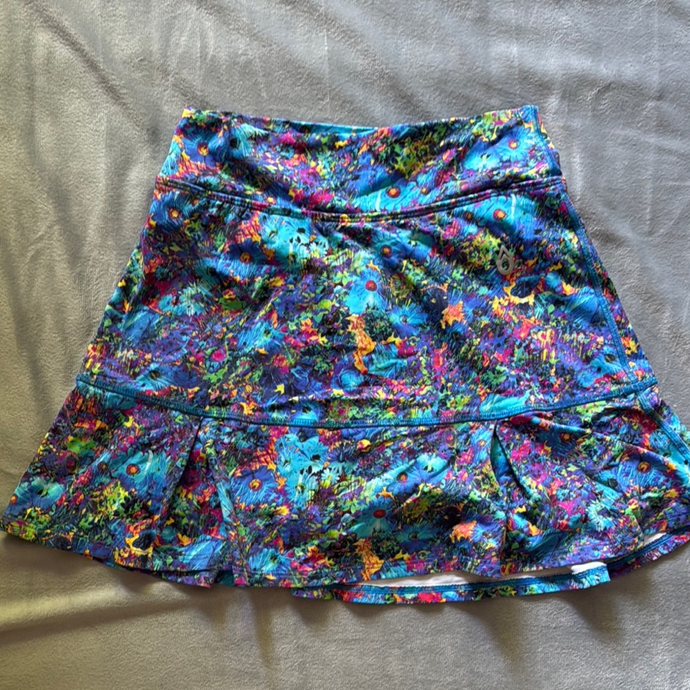 Colorful Floral Skater Skirt